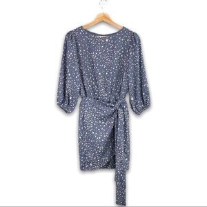 NWT - VICI Exclusive w/ FATE - Ash Blue Long Sleeve Dress Faux Wrap - Small
